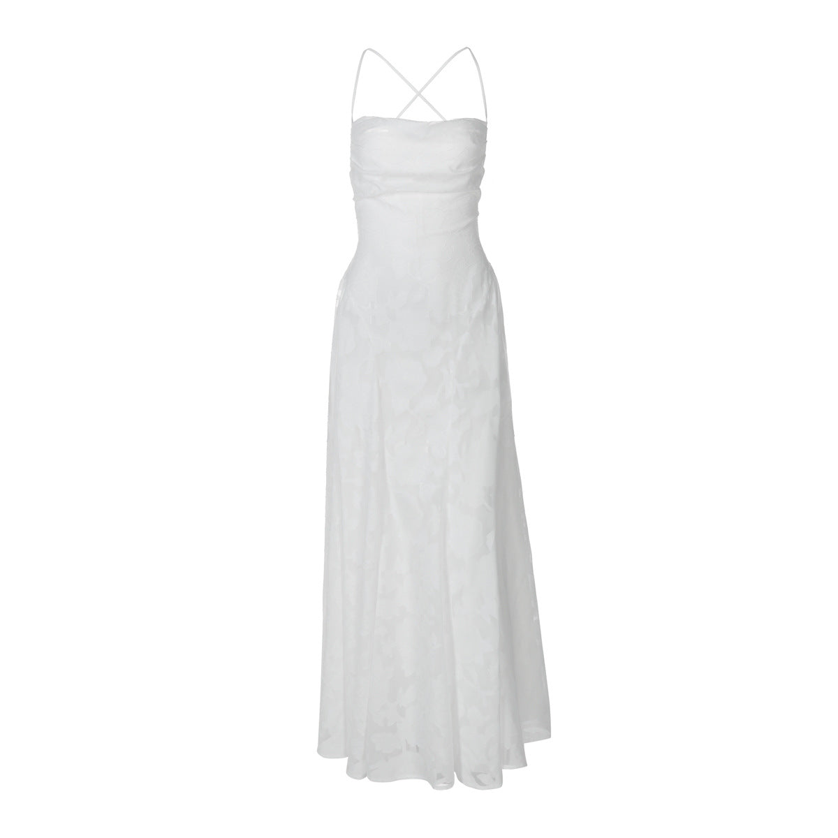Women Elegant Evening Dress with Fine Floral Patterns and Sophisticated Details Dulcira