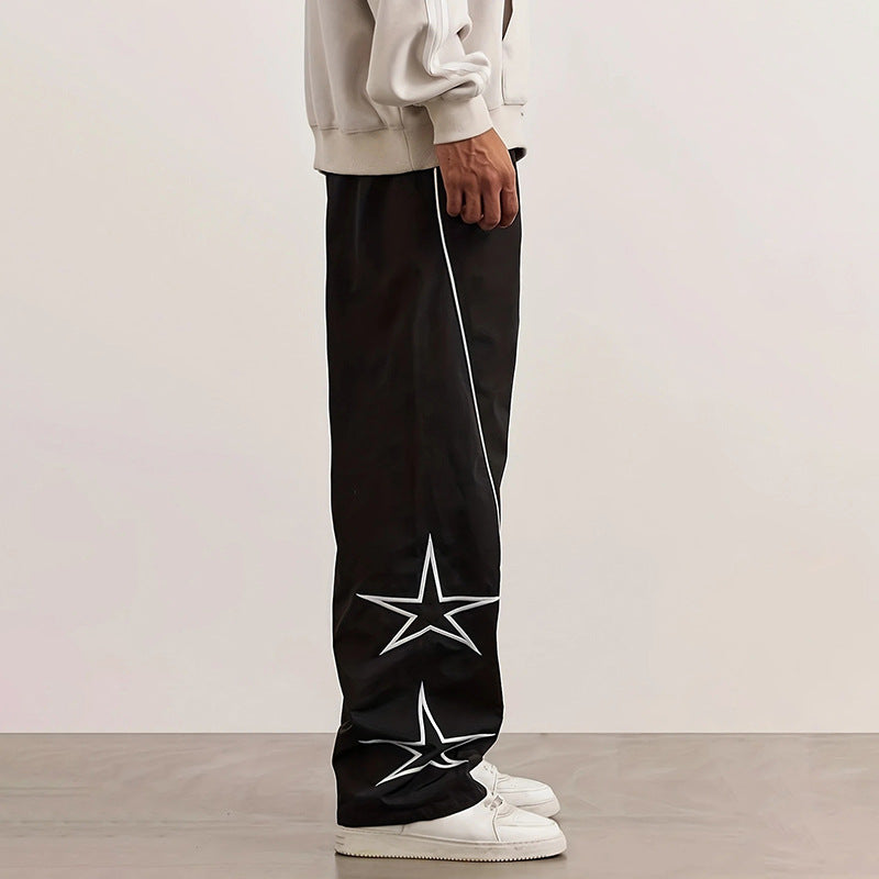 Men's Casual Sports Pants with Striking Star Design Dulcira