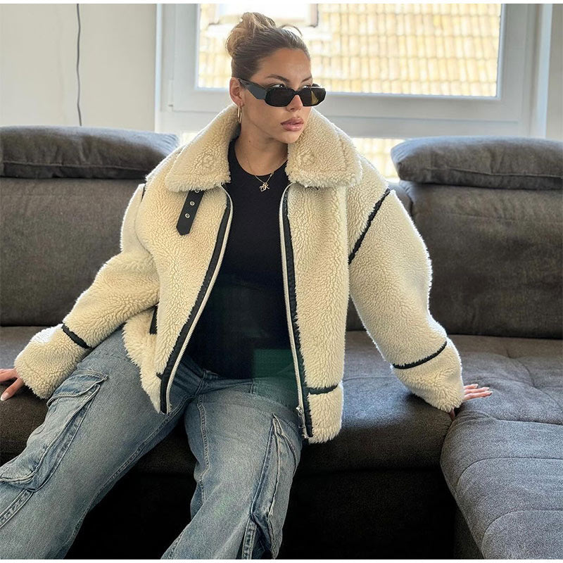 Dulcira | Women’s fleece jacket with high collar