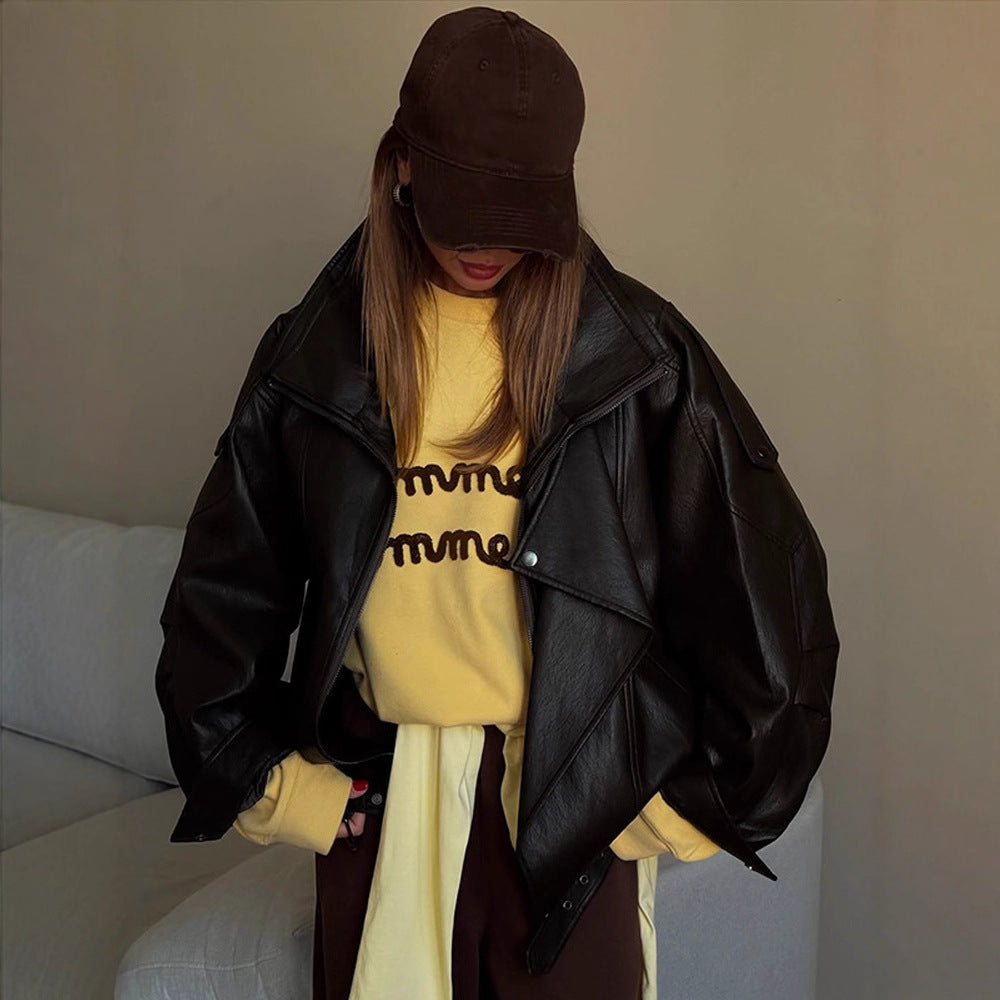 Women's Oversized Leather Jacket Dulcira