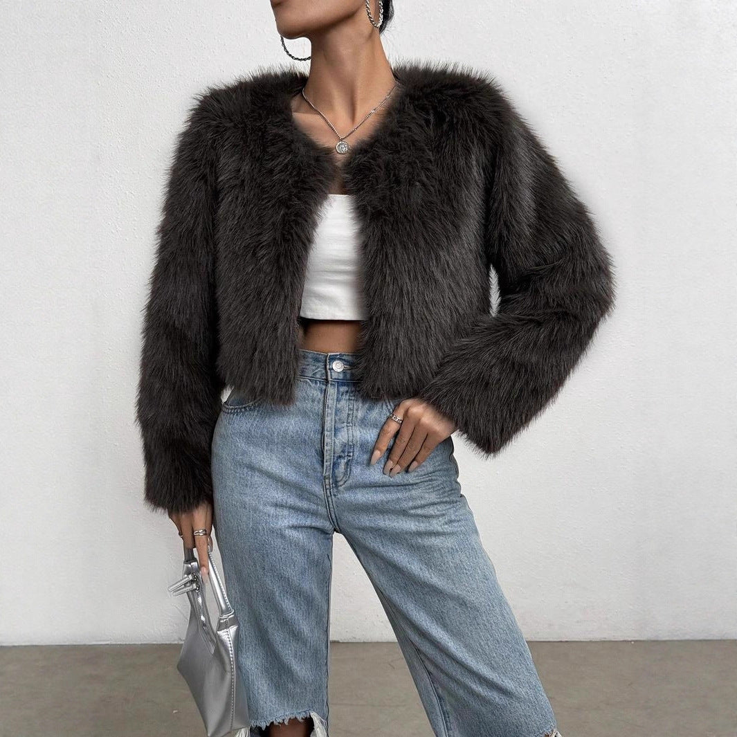 Dulcira | Women's Fluffy Short Jacket