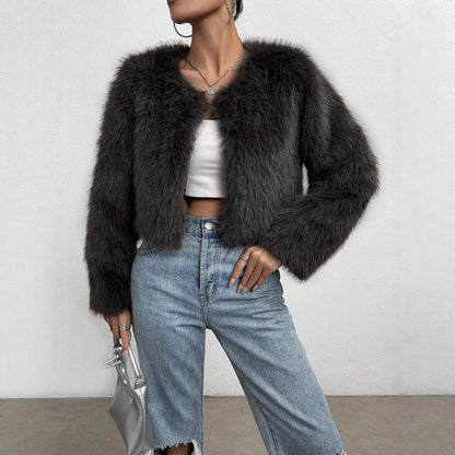 Dulcira | Women's Fluffy Short Jacket