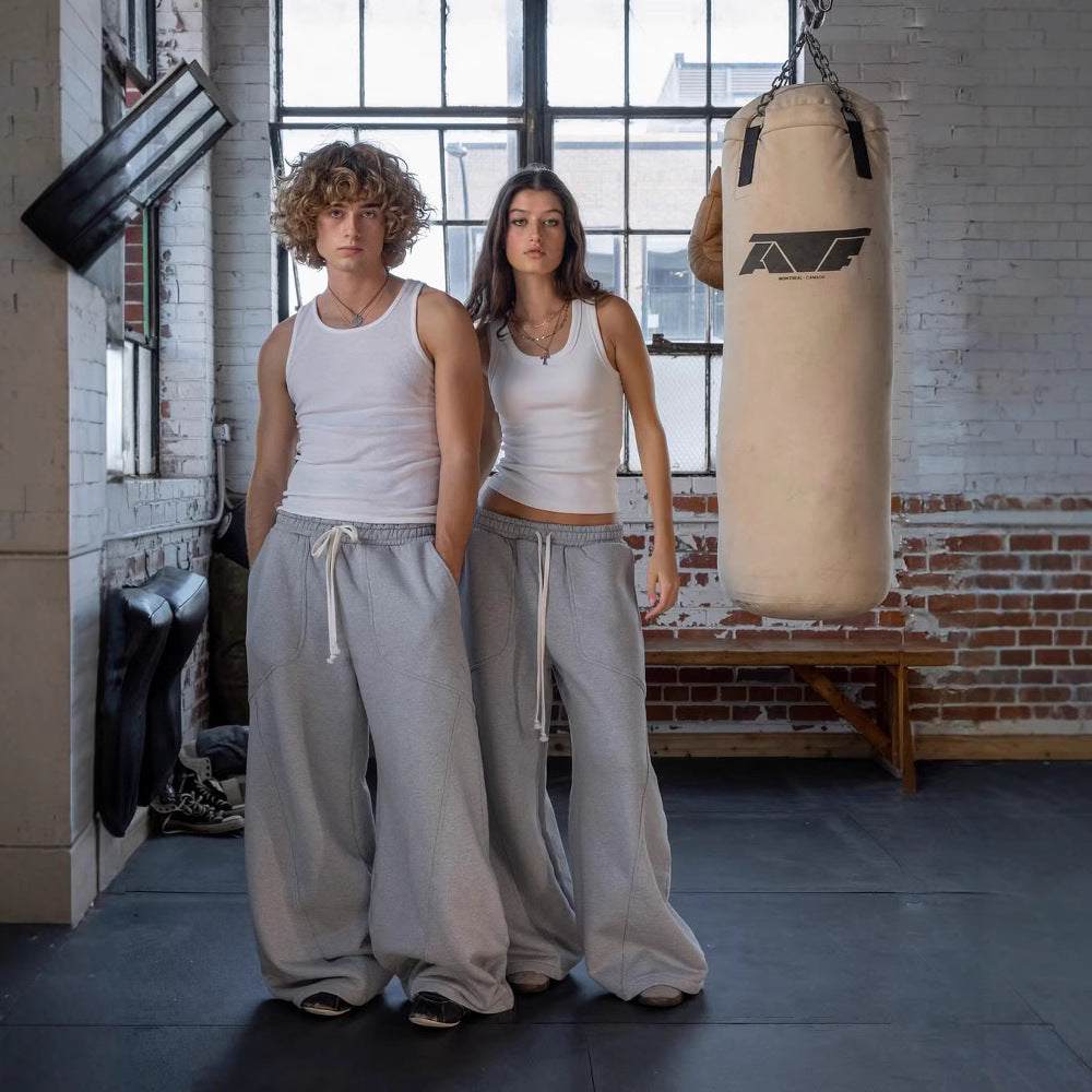 Men High Waist Relaxed Fit Jogging Pants Dulcira