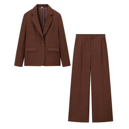 Dulcira | Ladies Elegant Business Set with Blazer and Wide Trousers