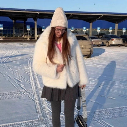 Women Elegant Trend Faux Fur Bolero
