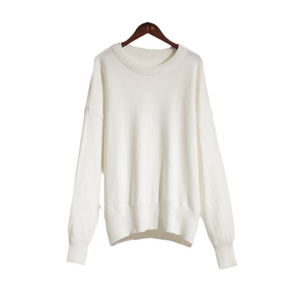 Dulcira | Women chunky knit sweater with loose fit and casual V-neck