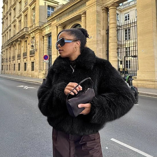 Women Designer Faux Fur Jacket
