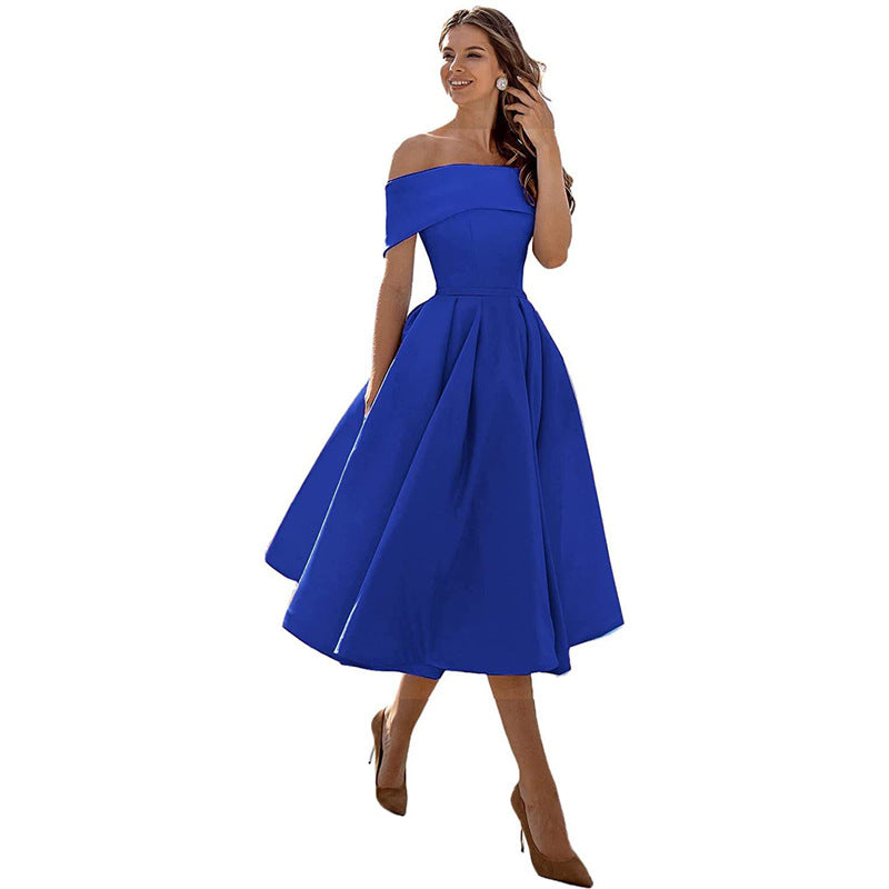 Dulcira | Versatile Strapless Satin Dress for Parties