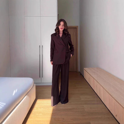 Dulcira | Ladies Elegant Business Set with Blazer and Wide Trousers