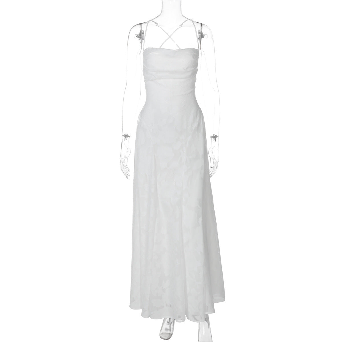 Women Elegant Evening Dress with Fine Floral Patterns and Sophisticated Details Dulcira