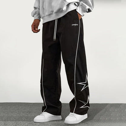 Men's Casual Sports Pants with Striking Star Design Dulcira