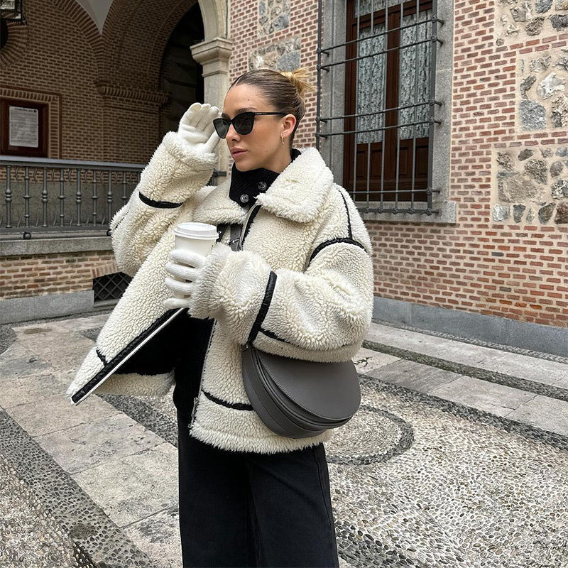 Dulcira | Women’s fleece jacket with high collar