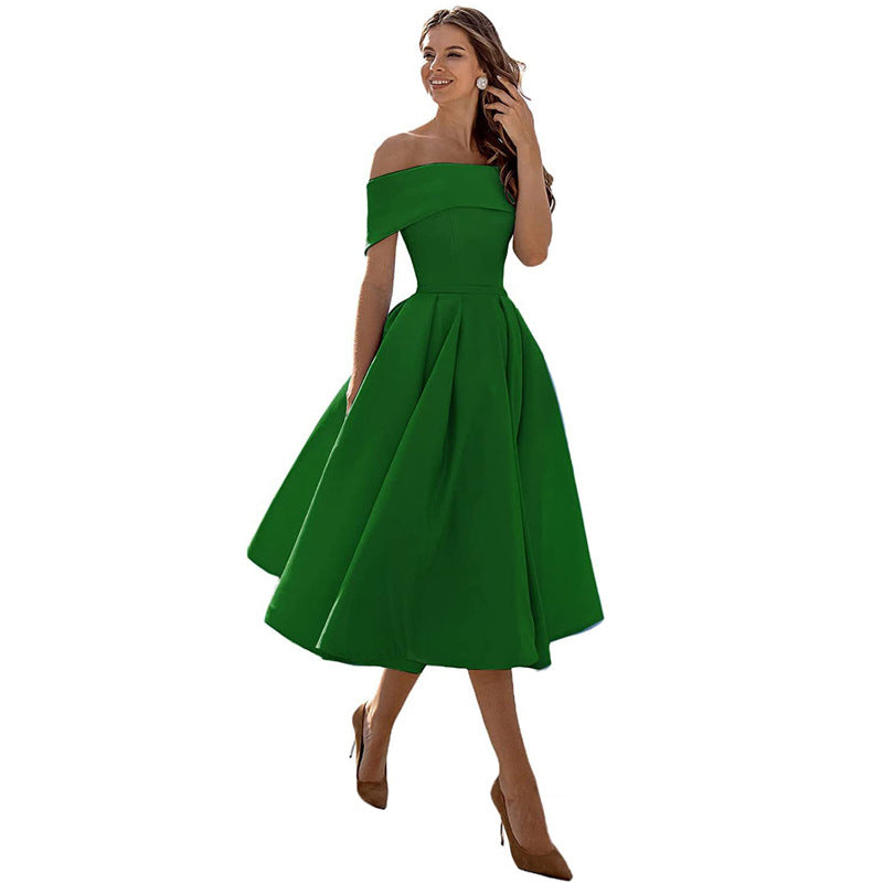 Dulcira | Versatile Strapless Satin Dress for Parties