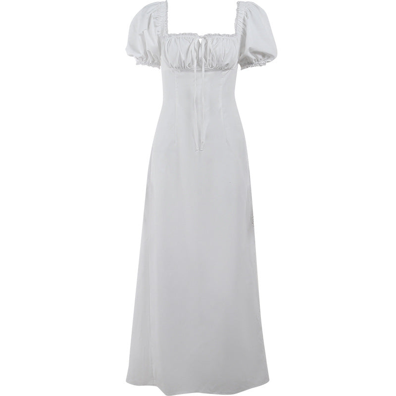 Women’s Maxi Dress with Puff Sleeves and Romantic Ruffle Detail Dulcira