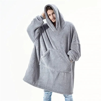 Dulcira | Oversized Flannel Blanket Hoodie for Men & Women