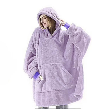 Dulcira | Oversized Flannel Blanket Hoodie for Men & Women