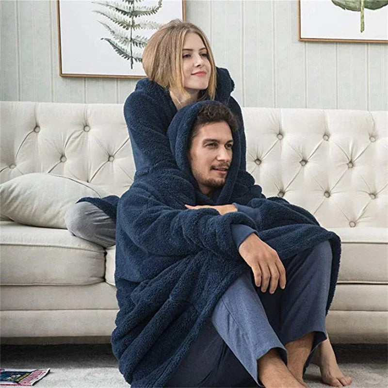 Dulcira | Oversized Flannel Blanket Hoodie for Men & Women