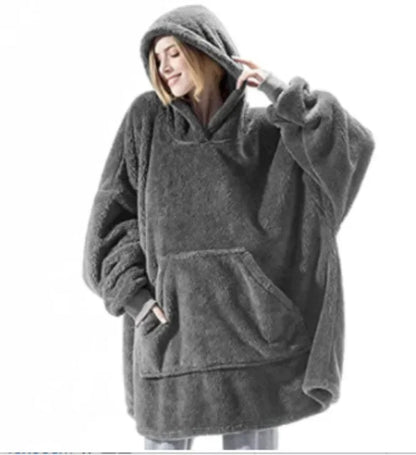 Dulcira | Oversized Flannel Blanket Hoodie for Men & Women