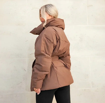 Dulcira | Padded Belt Puffer Jacket Women's Outer Jacket
