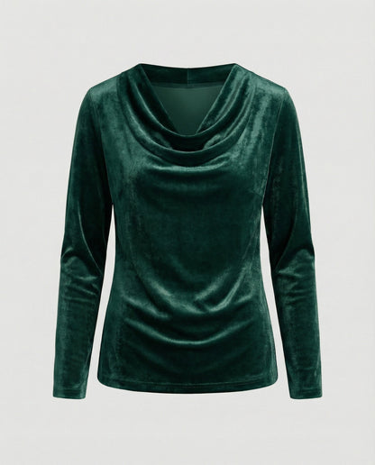 Dulcira | Top Made Of Velvet In Solid Color