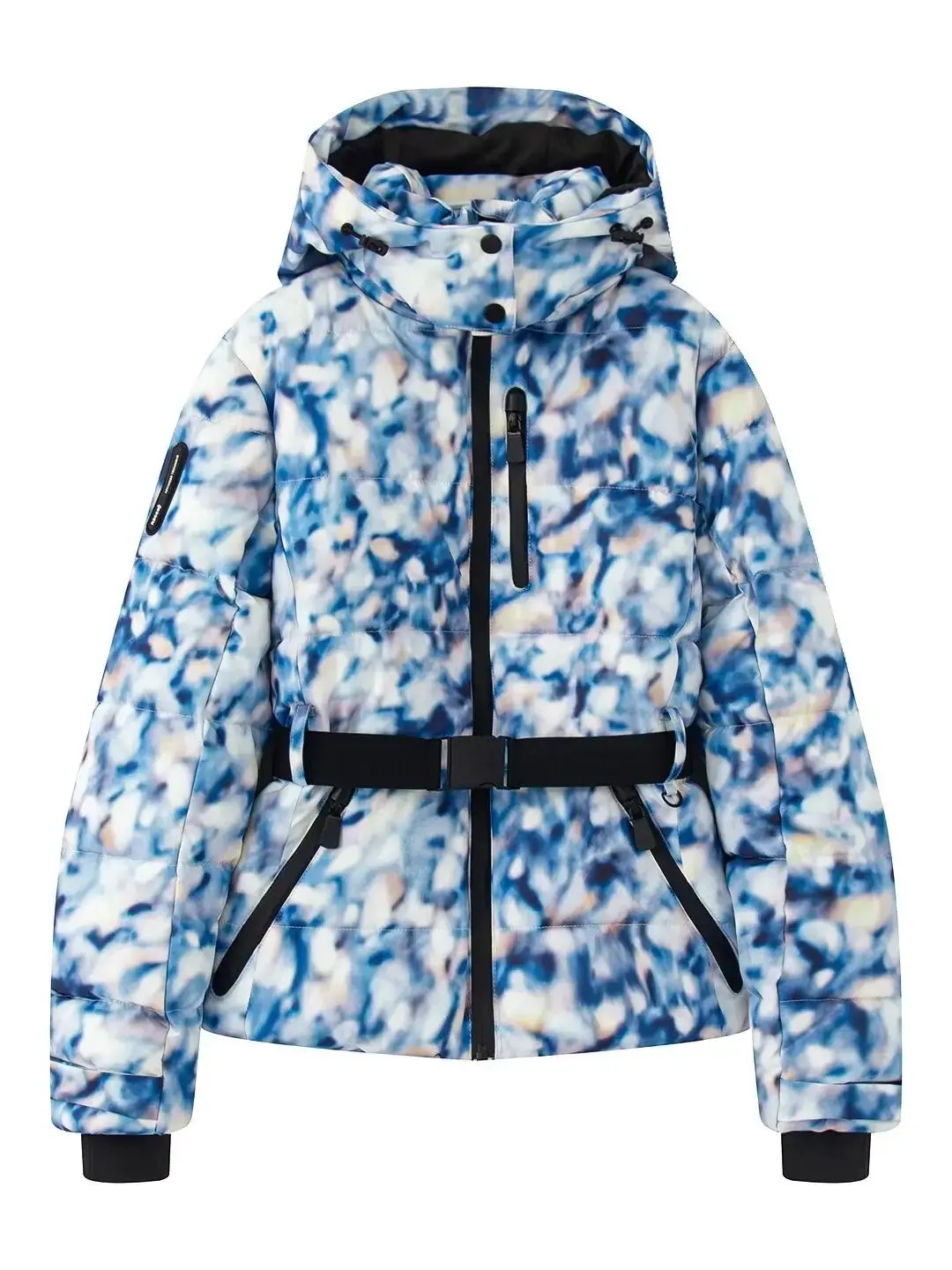 Dulcira | Ski Jacket Quilted Puffer Waterproof with Belt and Hood
