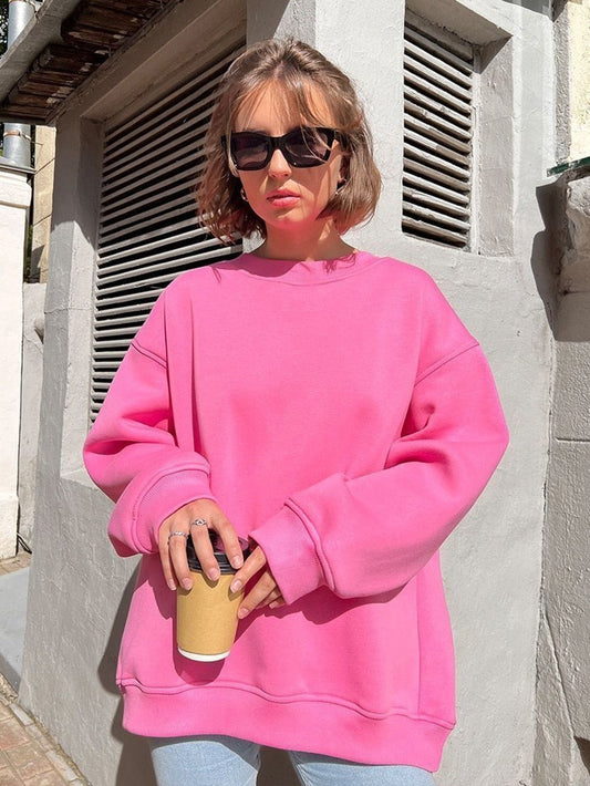 Dulcira | Women's Oversized Sweatshirt In Solid Color Design