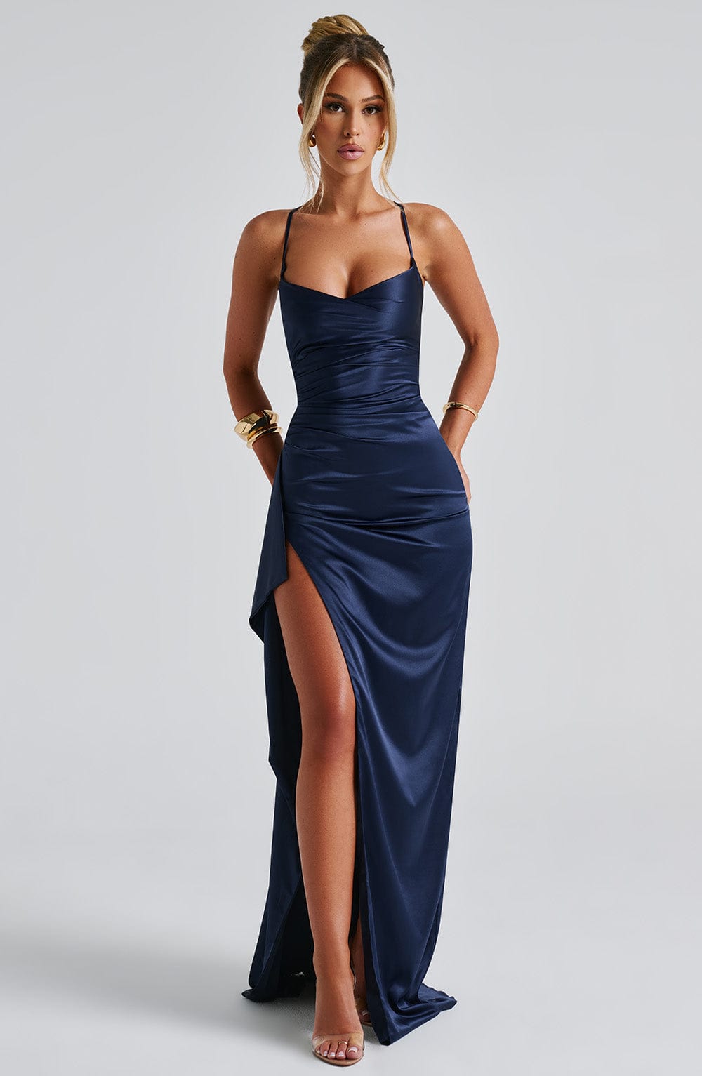 Dulcira | Navy Blue Maxi Dress
