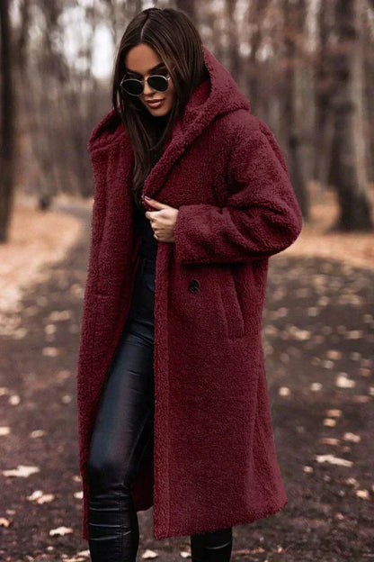 Dulcira | Long Coat Made Of Elegant Faux Fur Warmth and Timeless Style