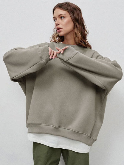Dulcira | Women's Oversized Sweatshirt In Solid Color Design