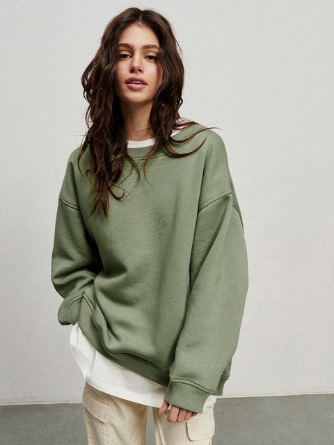 Dulcira | Women's Oversized Sweatshirt In Solid Color Design