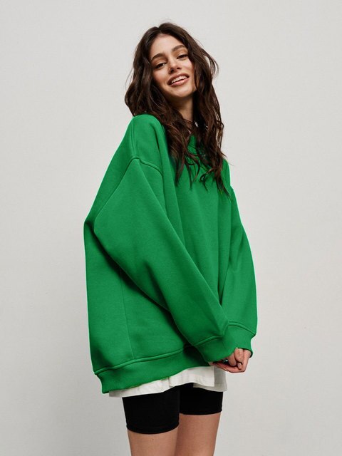 Dulcira | Women's Oversized Sweatshirt In Solid Color Design