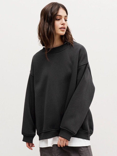 Dulcira | Women's Oversized Sweatshirt In Solid Color Design