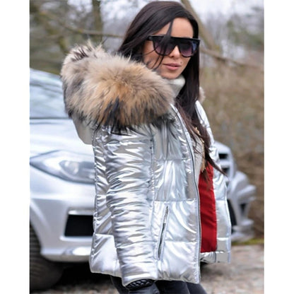 Dulcira | Women's Winter Jacket with Hood and Faux Fur Lining